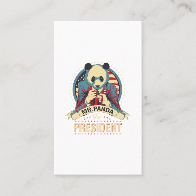 Tarjeta De Visita sr panda para presidente (Anverso)