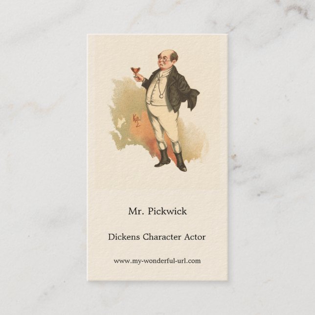 Tarjeta De Visita Sr. Pickwick de Kyd, Los papeles de Pickwick de Di (Anverso)