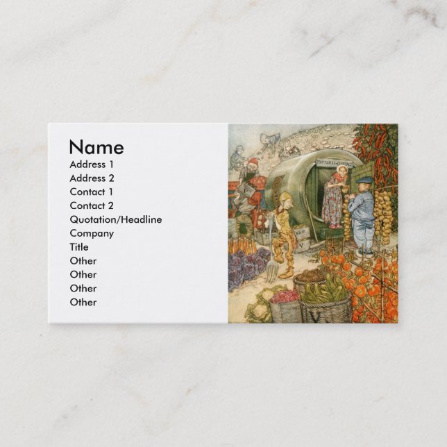 Tarjeta De Visita Sr. y señora Vinegar en casa (Anverso)