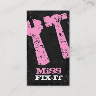 Tarjeta De Visita Srta. Fix It Pink Concrete de la CROMATOGRAFÍA