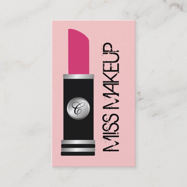 Tarjeta De Visita Srta. Makeup Pink (Anverso)