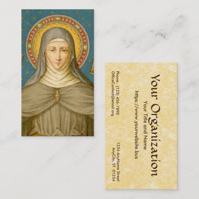 Tarjeta De Visita St. Clare de Assisi (SAU 027) FB Standard (Anverso / Reverso)