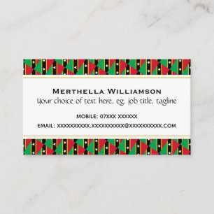 TARJETA DE VISITA ST KITTS NEVIS