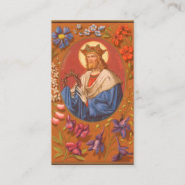 Tarjeta De Visita St. Louis IX el Rey (PM 05) con la sangre llena