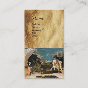 Tarjeta De Visita ST. Monograma de pergamino GEORGE, DRAGON Y PRINCE