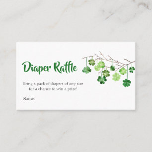 Tarjeta De Visita St. Patrick Baby Shower Diaper Raffle