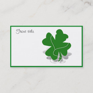 Tarjeta De Visita St. Patrick's Day Shamrock - Riish Clover