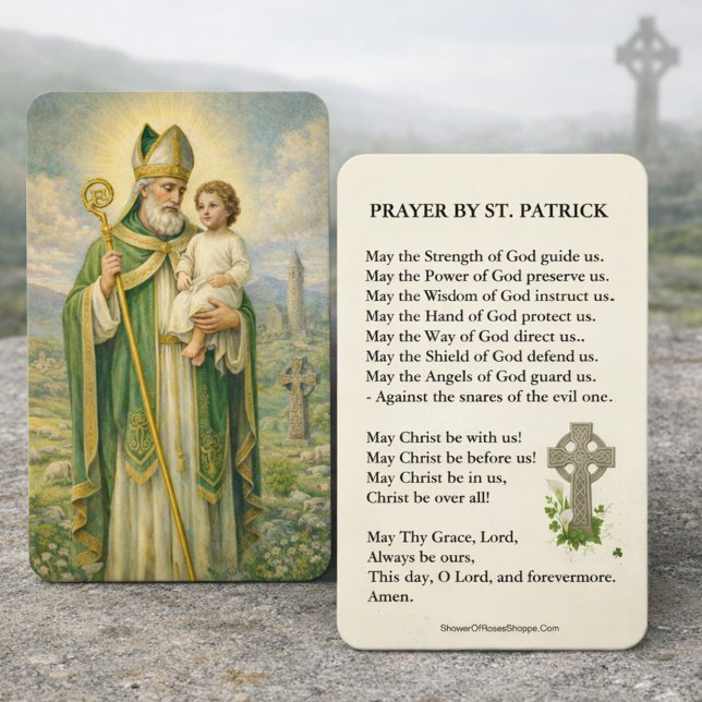 Tarjeta De Visita St. Patrick's  Holy Card Catholic Prayer (Subido por el creador)