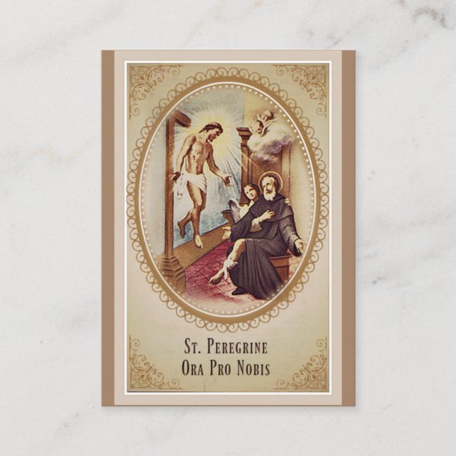 Tarjeta De Visita St. Santo patrón del peregrino del rezo de Jesús (Anverso)