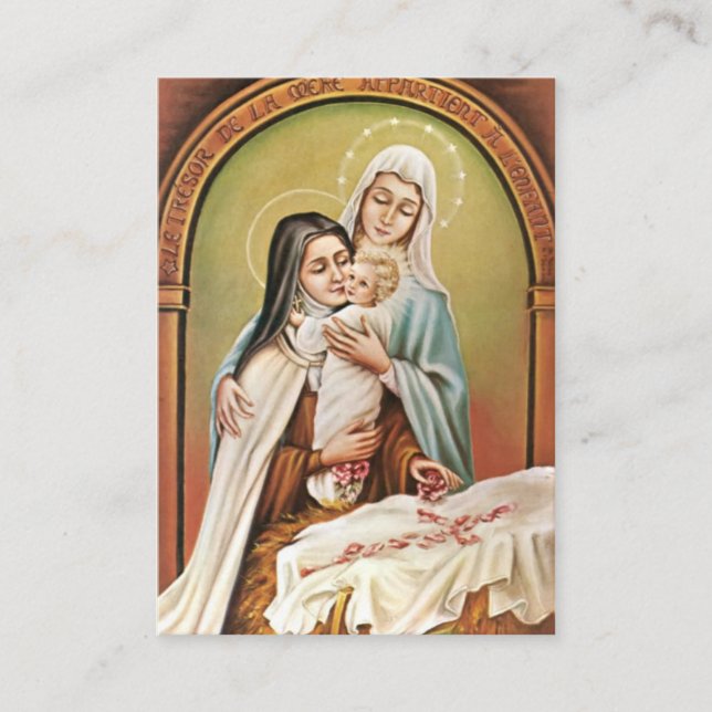 Tarjeta De Visita St. Teresa poca novena del rosa de navidad de la (Anverso)