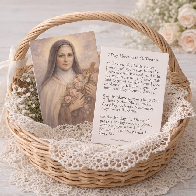 Tarjeta De Visita St. Therese Jesus Crucifix Novena Holy Card (Subido por el creador)