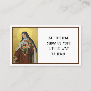 Tarjeta De Visita St. Therese Religious Prayer Holy Cards