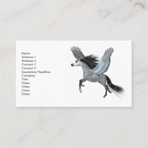 Tarjeta De Visita Stallion Gray Pegasus