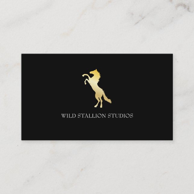 Tarjeta De Visita Stallion (oro) (Anverso)