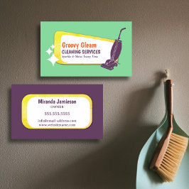 Tarjeta De Visita Stand Out Retro Vacuum Professional Cleaning