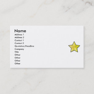 Tarjeta De Visita Star Business Card