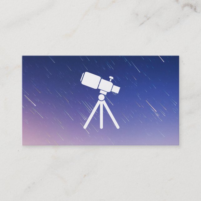 Tarjeta De Visita Star Gazer | Telescopio (Anverso)
