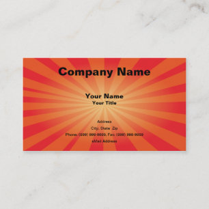 Tarjeta De Visita Starburst anaranjado