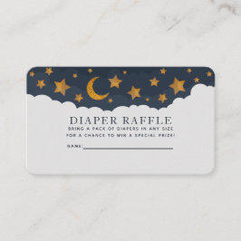 Tarjeta De Visita Starry Clouds Baby Shower Diaper Raffle