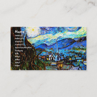 Tarjeta De Visita Starry Night Van Gogh Bella Artes