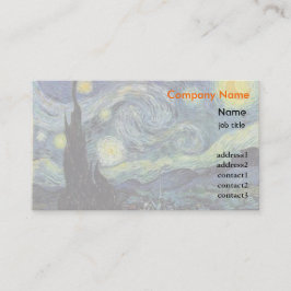 Tarjeta De Visita Starrynight, Vincent van Gogh