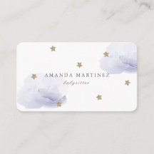 Tarjeta de visita Stars & Clouds Lavender