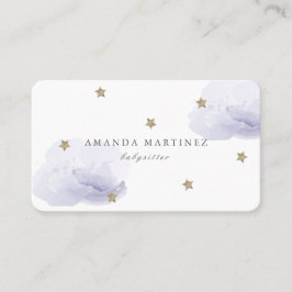 Tarjeta de visita Stars & Clouds Lavender