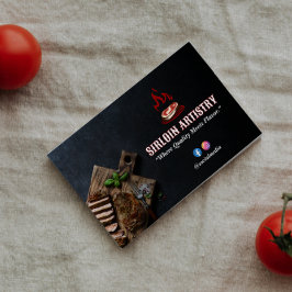 Tarjeta De Visita Steack House Business | Código de barras oscuro mi