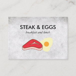 Tarjeta De Visita Steak and Eggs