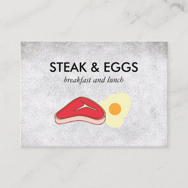Tarjeta De Visita Steak and Eggs (Anverso)