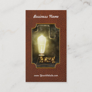 Tarjeta De Visita Steampunk - alfabeto - L está para la bombilla