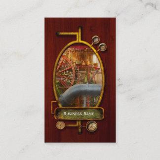 Tarjeta De Visita Steampunk - Bomba - Rueda del progreso 1906