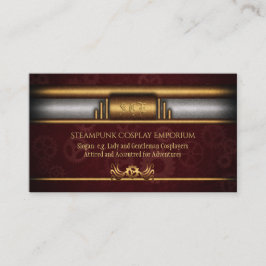 Tarjeta De Visita Steampunk, bronce en marrogos, monograma