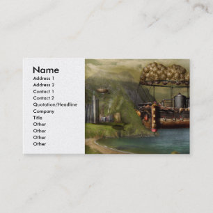 Tarjeta De Visita Steampunk - Dirigible - El Arca de Noé original