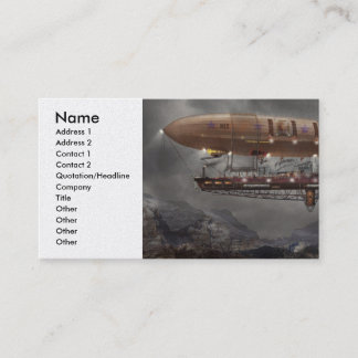 Tarjeta De Visita Steampunk - dirigible no rígido - dirigible