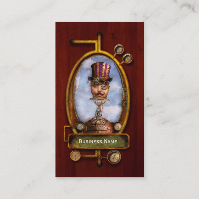 Tarjeta De Visita Steampunk - integrado (Anverso)