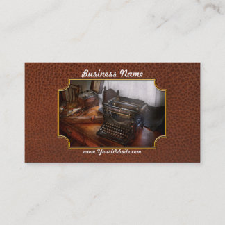 Tarjeta De Visita Steampunk - Máquina de escribir - El mensajero sec
