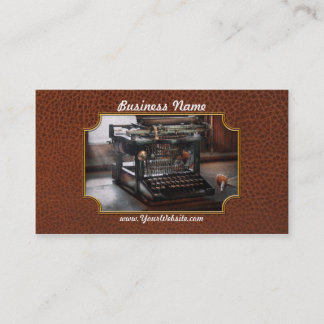 Tarjeta De Visita Steampunk - máquina de escribir - una máquina de