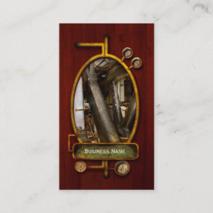 Tarjeta De Visita Steampunk - ruedas del progreso