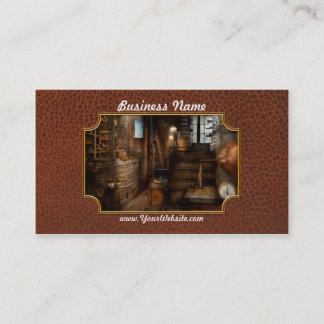 Tarjeta De Visita Steampunk - Sala de herramientas de un loco
