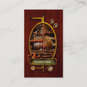 Tarjeta De Visita Steampunk - Sueños de cañerías