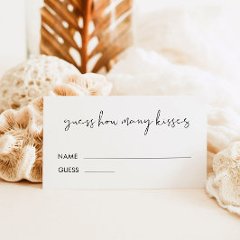 Tarjeta De Visita STELLA Adivina cuántos besos de juego