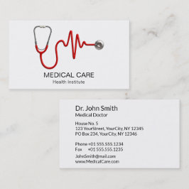Tarjeta De Visita Stethoscope ECG Wave Médico EKG Línea de latido ca