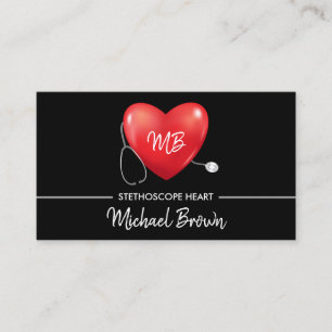 Tarjeta De Visita Stethoscope Enfermera cardiaca Médica Salud médica