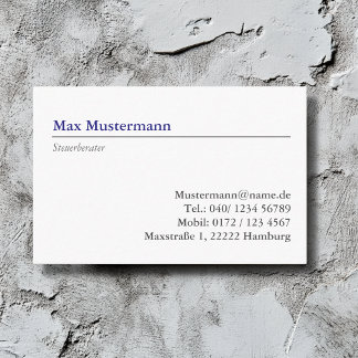 Tarjeta De Visita Steuerberater Visitenkarte