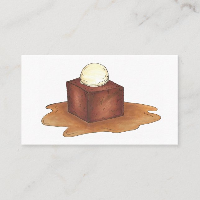 Tarjeta De Visita Sticky Toffee Pudding Dessere Gastronomía Pasta Ch (Anverso)