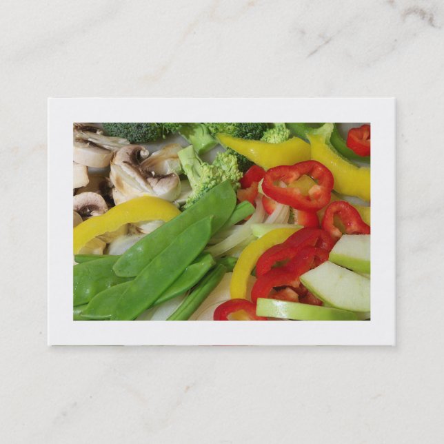 Tarjeta De Visita Stir-fry 02 (bordeado) (Anverso)