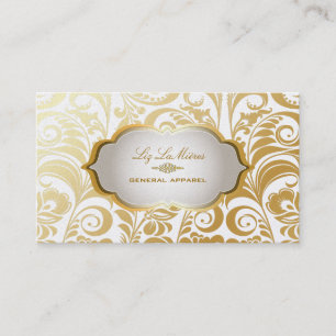 Tarjeta De Visita Stock damask/metálico bellissimo de PixDezines