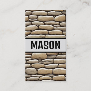 Tarjeta De Visita Stone Mason Modern