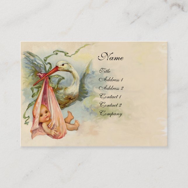 TARJETA DE VISITA STORK BABY SHOWER 2 (Anverso)